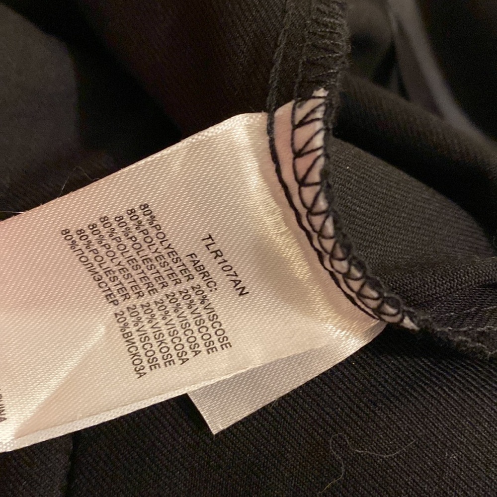 LILI SIDONIO YOUNG LADIES WOVEN PLEATED BLACK PANTS . Size L . New - Picture 9 of 9